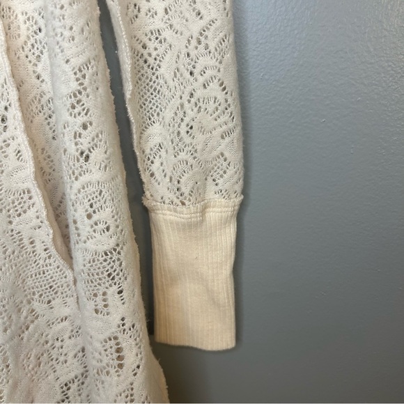 Free People Coffee In The Morning Tunic Sweater Top in Chamoix Cream, Size XS - Picture 5 of 11